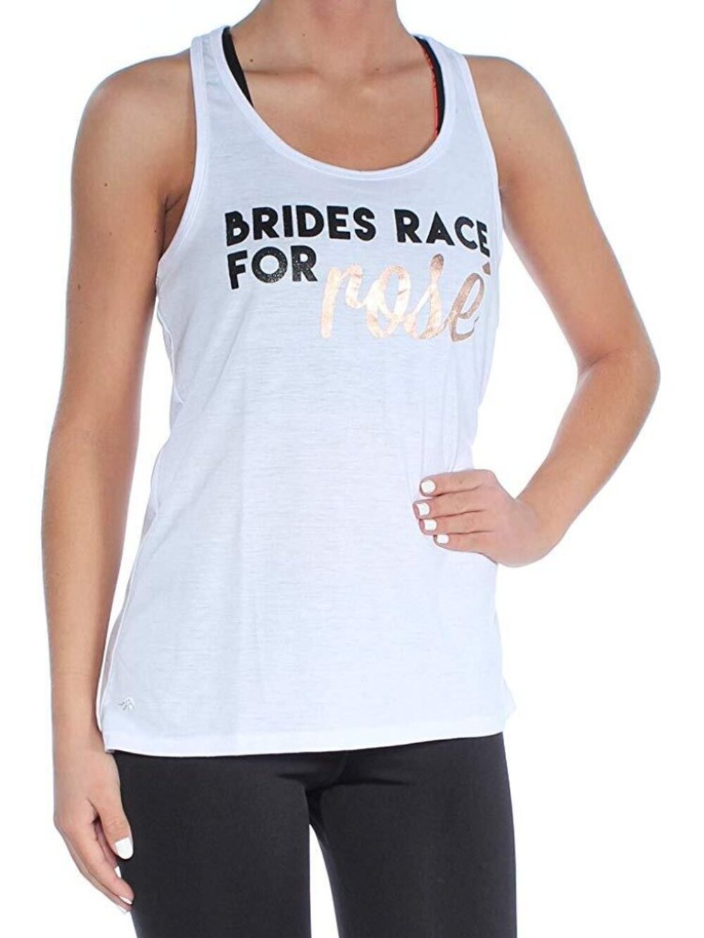 Ideology Womens Activewear Brides Graphic Yoga Fitness Tank Top